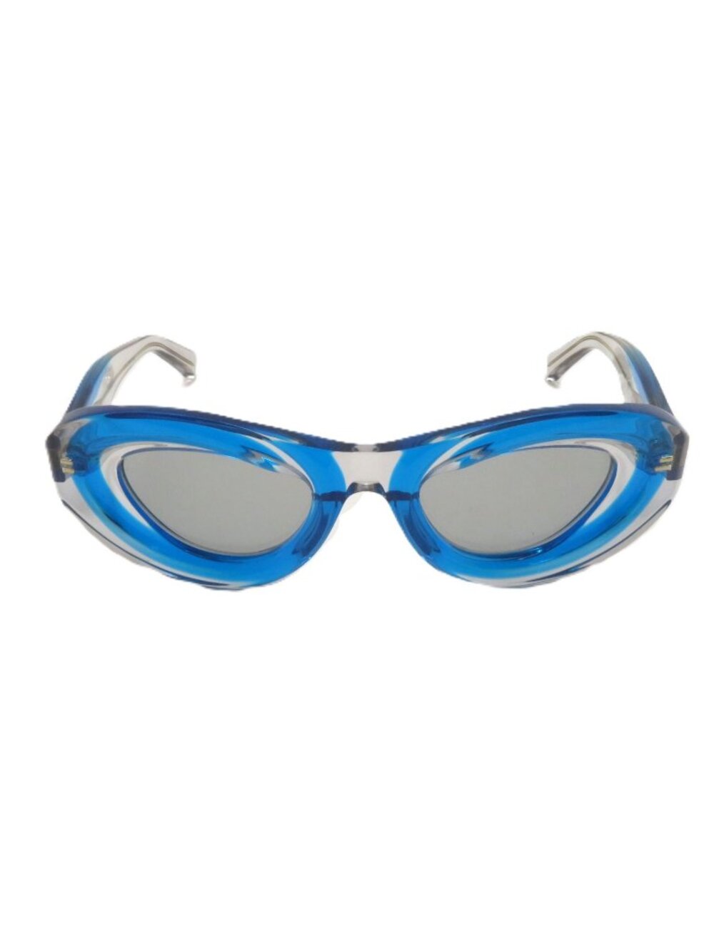 Bottega Veneta Sunglasses Lights Gray Lens Blue Clear Acetate Eyewear
